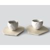 AKIKO x DPTO.LA Black & White Cup & Saucer Sets | Drinkware by AKIKO TSUJI | Departamento in Los Angeles. Item composed of stoneware
