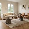 Bespoke Song Raw Stone Live Edge Single Slab Coffee Table | Tables by Dynasty Artisan. Item made of wood with stone works with minimalism & contemporary style