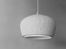 Pendant light "Balance" gray, wide | Pendants by Donatas Žukauskas. Item made of metal with paper works with minimalism & contemporary style