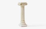 Ionic Column Candleholder Made with Compressed Marble Powder | Candle Holder in Decorative Objects by LAGU. Item made of marble