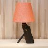 Log Lamps | Table Lamp in Lamps by Made Cozy. Item composed of oak wood and linen