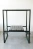 Black 2-Seater with Blackened Cedar Wood | Picnic Table in Tables by SwingTables. Item composed of wood and steel