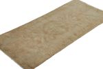Vintage Turkish Rug in Beige-Cream with Geometric Medallion | Area Rug in Rugs by Rug and Kilim