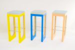 Tall Acrylic-Top Stool | Chairs by akaye. Item composed of wood and steel in minimalism or contemporary style