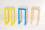Tall Acrylic-Top Stool | Chairs by akaye. Item composed of wood and steel in minimalism or contemporary style