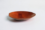 Handcrafted Flat Pearwood Bowl | Dinnerware by Holzkunst Samuel Meisinger. Item composed of wood in contemporary or art deco style