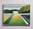 "Day" I Modern Landscape Painting | Oil And Acrylic Painting in Paintings by ART + ALCHEMY By Nicolette Atelier. Item composed of wood and canvas in minimalism or country & farmhouse style