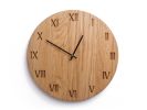 Oak Wood Wall Clock MARKUSS | Decorative Objects by DABA. Item composed of oak wood in minimalism or contemporary style