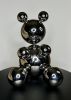 Middle Stainless Steel Bear Gabriel | Sculptures by IRENA TONE. Item composed of steel in minimalism or art deco style