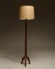 Falcon Floor Lamp | Lamps by Nathan Chintala. Item made of fabric with brass works with mid century modern & modern style