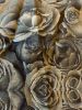 Sepia Roses custom Lampshade | Table Lamp in Lamps by Ri Anderson. Item composed of linen & aluminum