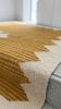 Handwoven Wool Yellow Stripe Stair Runner | Runner Rug in Rugs by Evergreen Carpets. Item made of wool compatible with boho and minimalism style