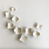 Unique porcelain ceramic original wall sculpture art set | Wall Hangings by Elizabeth Prince Ceramics. Item made of ceramic compatible with minimalism and mid century modern style