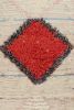 Vintage Moroccan Runner Rug with White and Red Diamond | Area Rug in Rugs by Rug and Kilim
