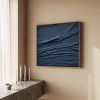 Blue Waves Texture | Mixed Media in Paintings by Serge Bereziak. Item composed of canvas in boho or minimalism style