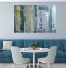Verde Waterfalls - Dipych (Green) Original Painting | Oil And Acrylic Painting in Paintings by Twyla Gettert. Item composed of canvas in mid century modern or contemporary style