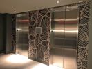Leaf Pattern Wallcovering | Prints by Organik Creative | The McAdams Apartments in Houston. Item made of metal