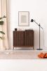 TONN HIGH 101 - Record player stand, vinyl record storage ma | Media Console in Storage by Mo Woodwork. Item composed of oak wood in minimalism or mid century modern style