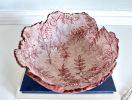 Maroon Eggshell Decorative Bowl Paper Mache Material | Decorative Objects by TM Olson Collection. Item made of paper compatible with country & farmhouse and rustic style