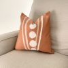 Abstract Throw Pillow | Terracotta Rust Hues | Pillows by SewLaCo. Item made of linen works with boho & minimalism style
