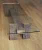 Reclaimed Wood Coffee Table. Modern Rustic Coffee Table. | Tables by Ticino Design. Item made of wood with glass works with minimalism & contemporary style