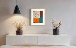 Scooch Over, Original acrylic on paper | Mixed Media in Paintings by JD Logan Fine Art. Item composed of birch wood and paper in minimalism or contemporary style