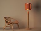 Laminar | Sculptural Ceramic & Wood Floor Lamp | Lamps by Naaya Studio. Item composed of wood and stoneware in minimalism or contemporary style