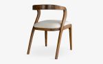 Nana Wooden Dining Chair, No:2, Lagu Selection | Chairs by LAGU. Item composed of walnut and fabric