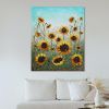 Sunflower Joy Original Acrylic Painting 30 x 36 | Oil And Acrylic Painting in Paintings by DaggArt