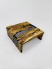 Epoxy Gray Waterfall Coffee Table - End Table - Side Table | Tables by Tinella Wood. Item made of wood works with art deco style