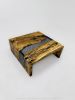 Epoxy Gray Waterfall Coffee Table - End Table - Side Table | Tables by Tinella Collection. Item made of wood works with art deco style