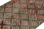1960s Vintage Turkish Rug in Red, Black and Green Geometric | Area Rug in Rugs by Rug and Kilim