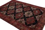 Vintage Persian Shiraz rug in Red and Black Floral Patterns | Area Rug in Rugs by Rug and Kilim