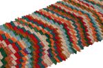 Vintage Moroccan Runner with Polychromatic Chevron Patterns | Area Rug in Rugs by Rug and Kilim