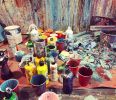 studio process | Mixed Media by Andrzej Michael Karwacki. Item composed of synthetic