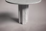 Arti Italian Carrara Marble Round Dining Table | Tables by HamamDecor LLC. Item made of marble works with mediterranean & modern style
