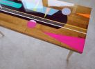 Mid Century Modern Resin Table,Colorful Abstract Pop Art Tab | Coffee Table in Tables by Epoxy Coffee Table Shop. Item composed of wood compatible with boho and mid century modern style