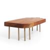 Art Deco-Inspired Mahogany & Brass Coffee Table | Tables by HERBEH WOOD. Item composed of wood and brass in minimalism or contemporary style