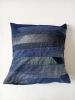 Denimpatchworkkissen "Wasser" | Cushion in Pillows by DaWitt. Item composed of cotton compatible with mediterranean and art deco style