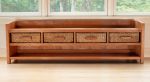 Long Window or Hall Bench with Storage | Benches & Ottomans by Simon Metz Woodworking. Item made of wood works with mid century modern & contemporary style