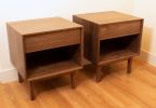 Mid Century Modern Square leg Side/Night Table | Bedside Table in Tables by Simon Metz Woodworking. Item made of wood works with mid century modern & contemporary style