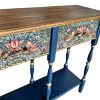 Statement Console Table Inspired by English Cottage Style | Tables by Birds and Gardens Inc. Item made of wood works with eclectic & maximalism & modern style