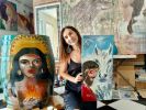 Sangre sobre nieve | Oil And Acrylic Painting in Paintings by Elena Parau. Item composed of canvas compatible with contemporary and country & farmhouse style