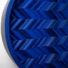 Brutalist Yves Klein Blue Wood Wall Art: Round YKB | Wall Sculpture in Wall Hangings by Studio DeSimoneWayland. Item composed of birch wood in eclectic & maximalism or art deco style