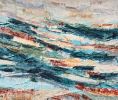 Crosscurrents | Collage in Paintings by Adam Collier Noel. Item composed of canvas and paper in contemporary or coastal style