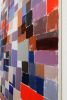 Squares / Orange Blue Grey | Oil And Acrylic Painting in Paintings by Simon Findlay. Item composed of canvas in minimalism or contemporary style