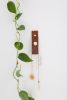 Small Leather Snap Wall Strap [Flag End] | Hook in Hardware by Keyaiira | leather + fiber | Artist Studio in Santa Rosa. Item composed of fabric & leather