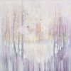 Out of this World is a large white oil painting with owls | Oil And Acrylic Painting in Paintings by Gill Bustamante. Item made of canvas works with contemporary & country & farmhouse style