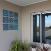 Set of 9 large turquoise tiles Outdoor wall art installation | Tiles by GVEGA. Item made of ceramic
