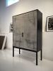 Blurred Lines Armoire  — Hand-Finished Art Doors Contemporay | Wardrobe in Storage by Morgan Clayhall. Item made of walnut & steel